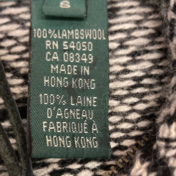 Vintage Ralph Lauren Lambswool  90s RL Nordic Zip Up Cardigan Size S Petite - Picture 6 of 6